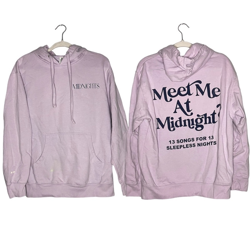 Taylor Swift Boutique Midnights Graphic Hoodie Light Lavender Purple Medium